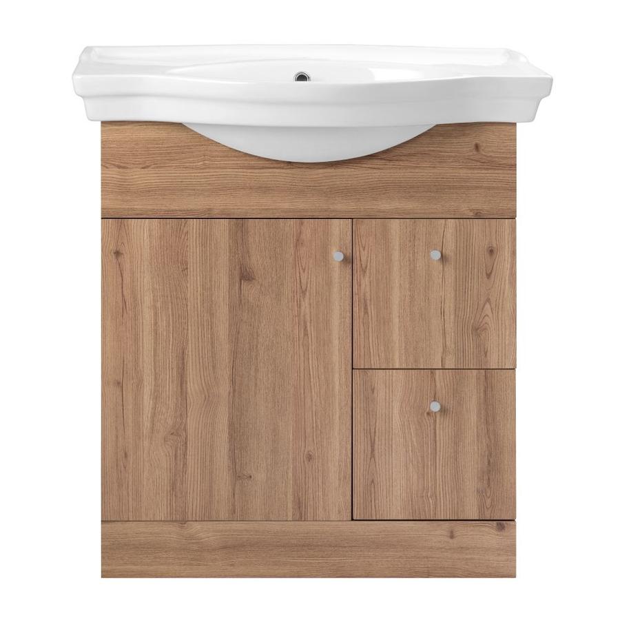 KIT MUEBLE VANITORIO ADELE RUSTICO 80X80+CUB