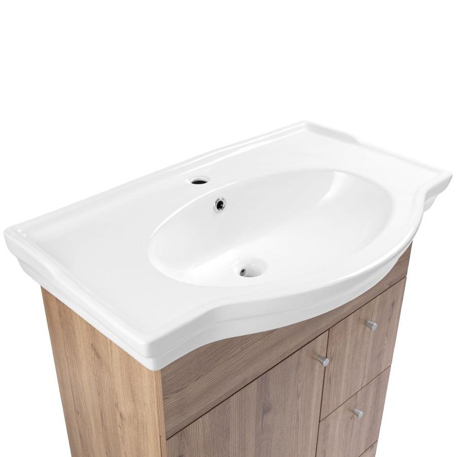 KIT MUEBLE VANITORIO ADELE RUSTICO 80X80+CUB