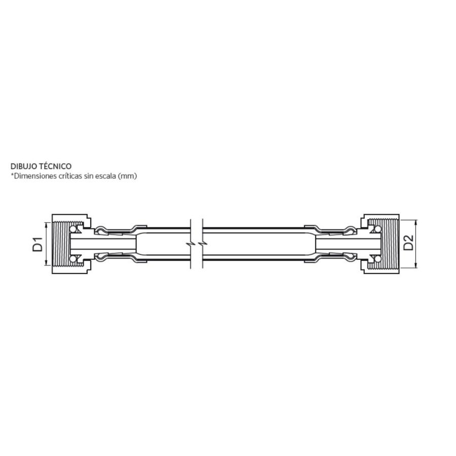 Flexible Para Gas Hi-hi 1/2 X 1/2 En 60 Cm