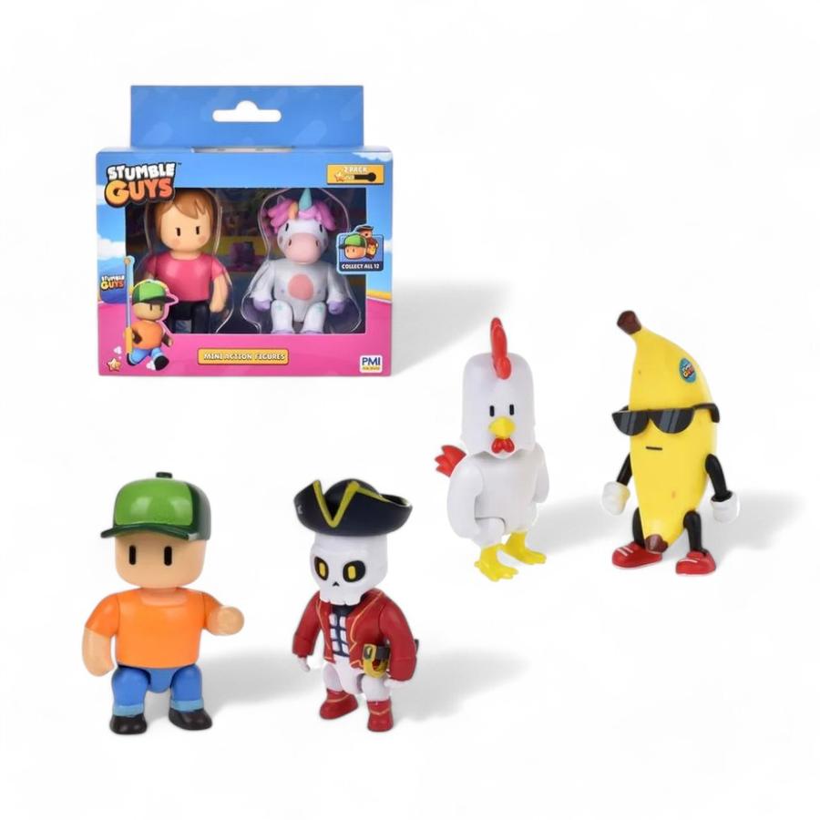 Pack 2 Figuras Articuladas Coleccionables Stumble Guys 8 Cm