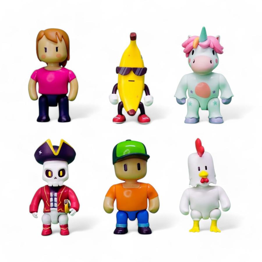 Pack 3 Figuras Articuladas Coleccionables Stumble Guys 8 Cm