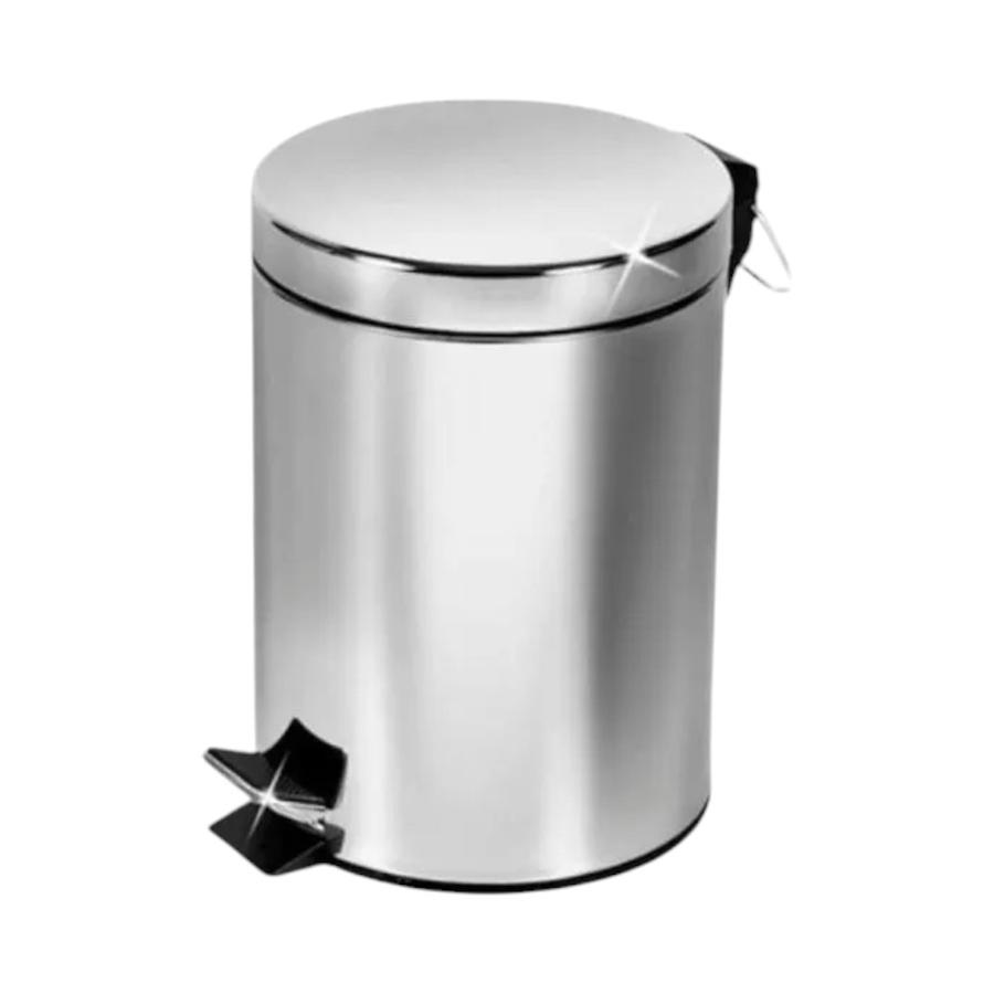 Basurero Con Pedal 8 Litros Acero Inoxidable