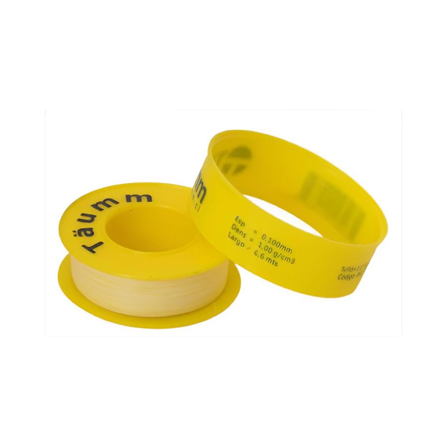 Teflón Para Gas Taumm 1/2" 6.60 Metros Amarillo