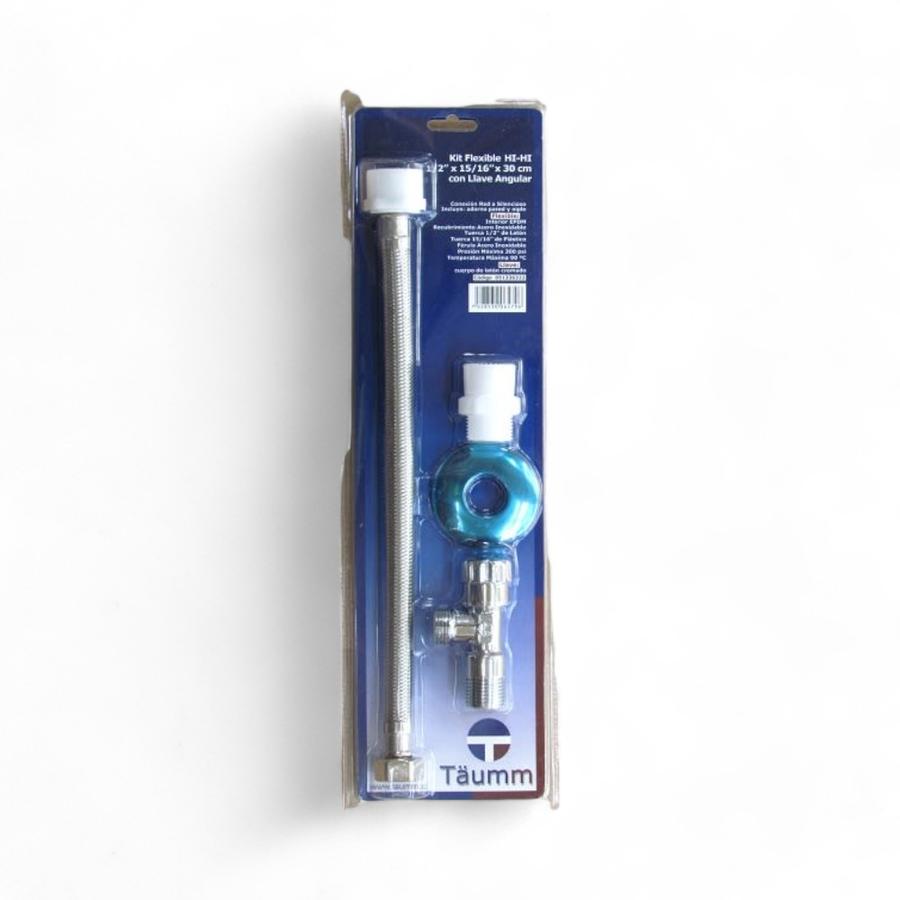 Flexible Con Llave Angular Taumm He-Hi 1/2"x7/8" 30 Cm