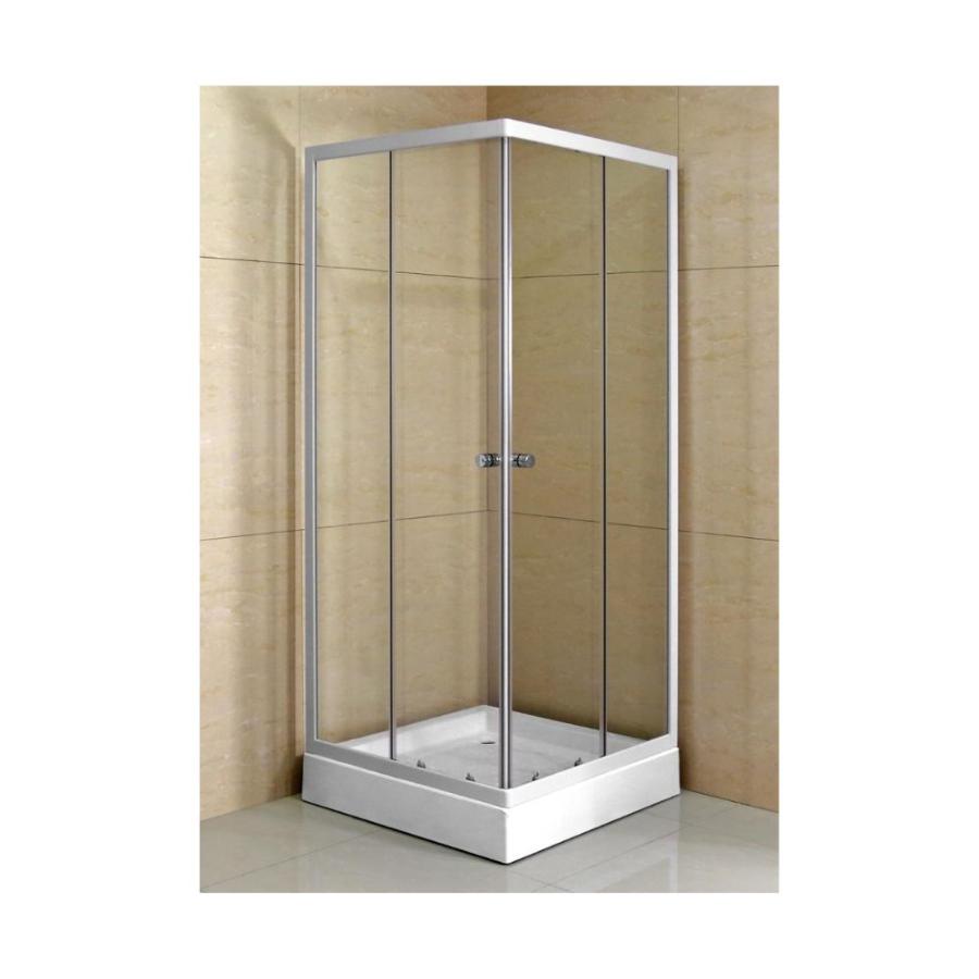 Shower Door 90x90x195cm Blanco - Diseño cuadrado