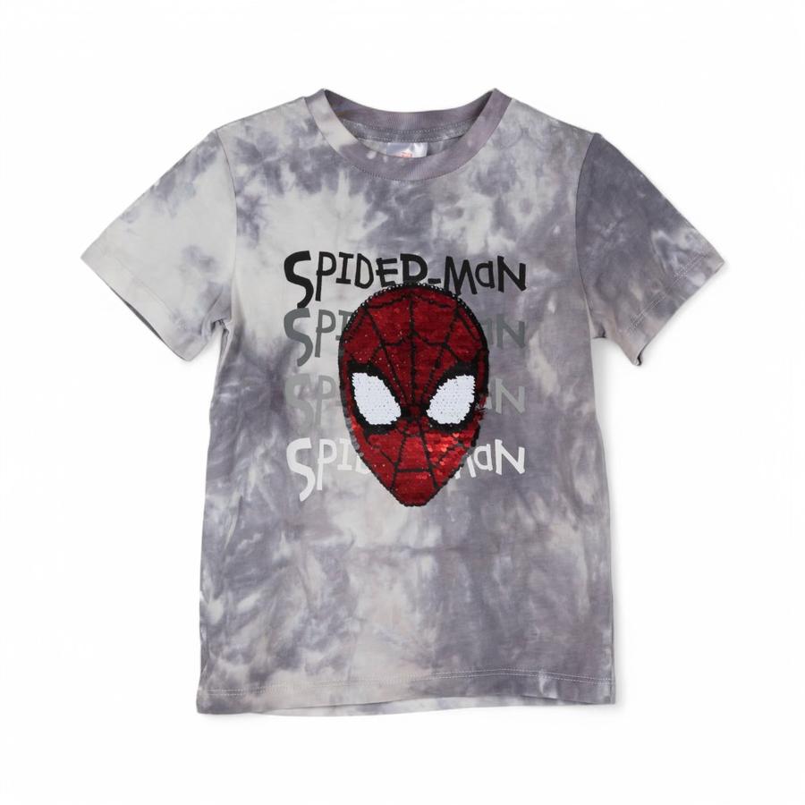 Polera Infantil TBC SpiderMan Tie Dye Gris