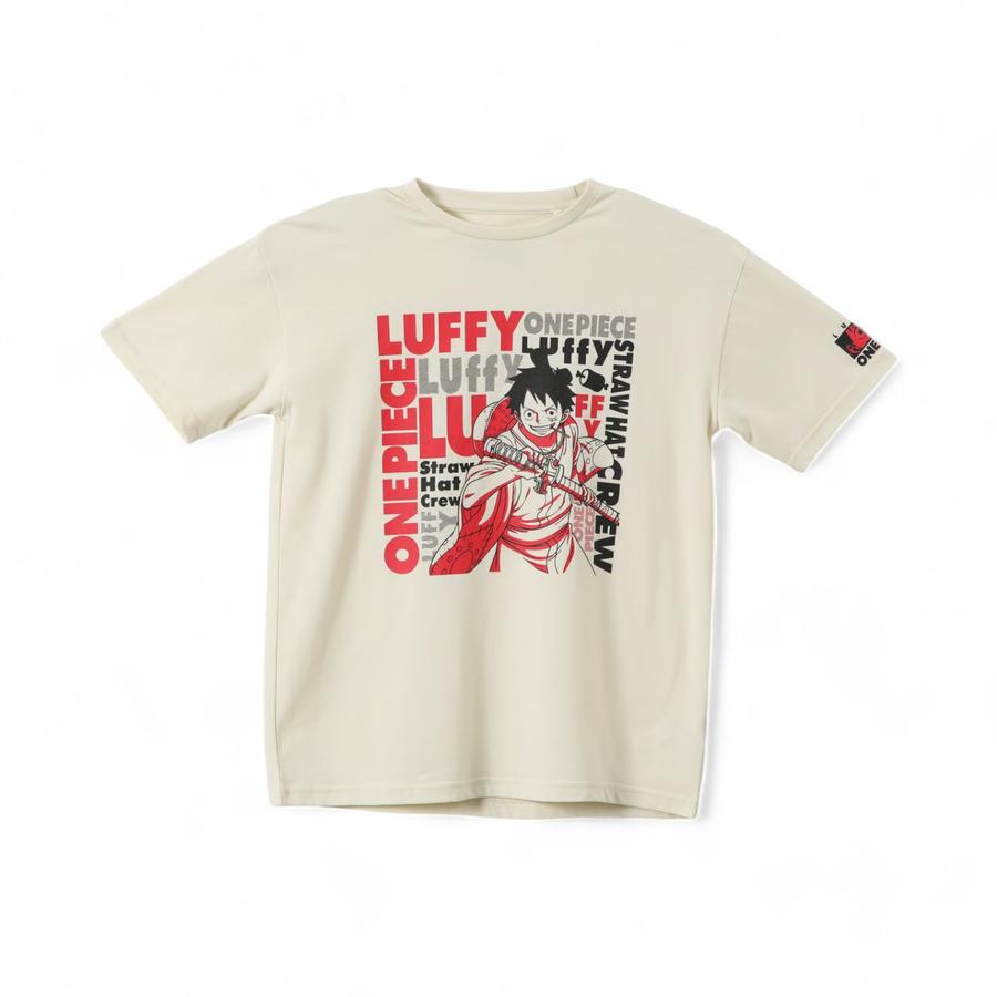 Polera Niños TBC One Piece Luffy Blanco
