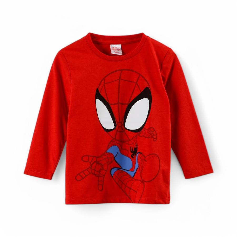 Polera Infantil TBC SpiderMan Web Slinger Rojo