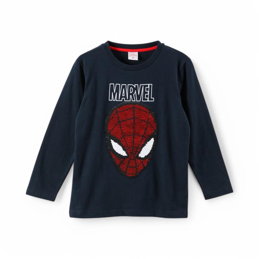 Polera Infantil TBC SpiderMan Reversible Azul Marino