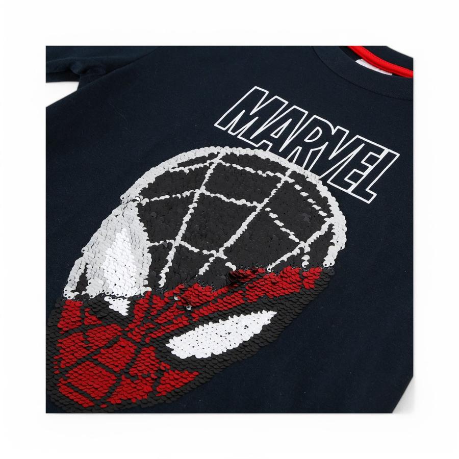 Polera Infantil TBC SpiderMan Reversible Azul Marino