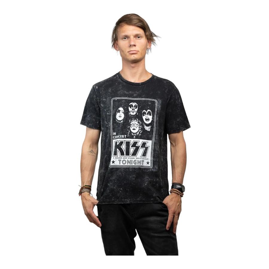 Polera Urbana Hombre Tbc Concert Kiss Negro