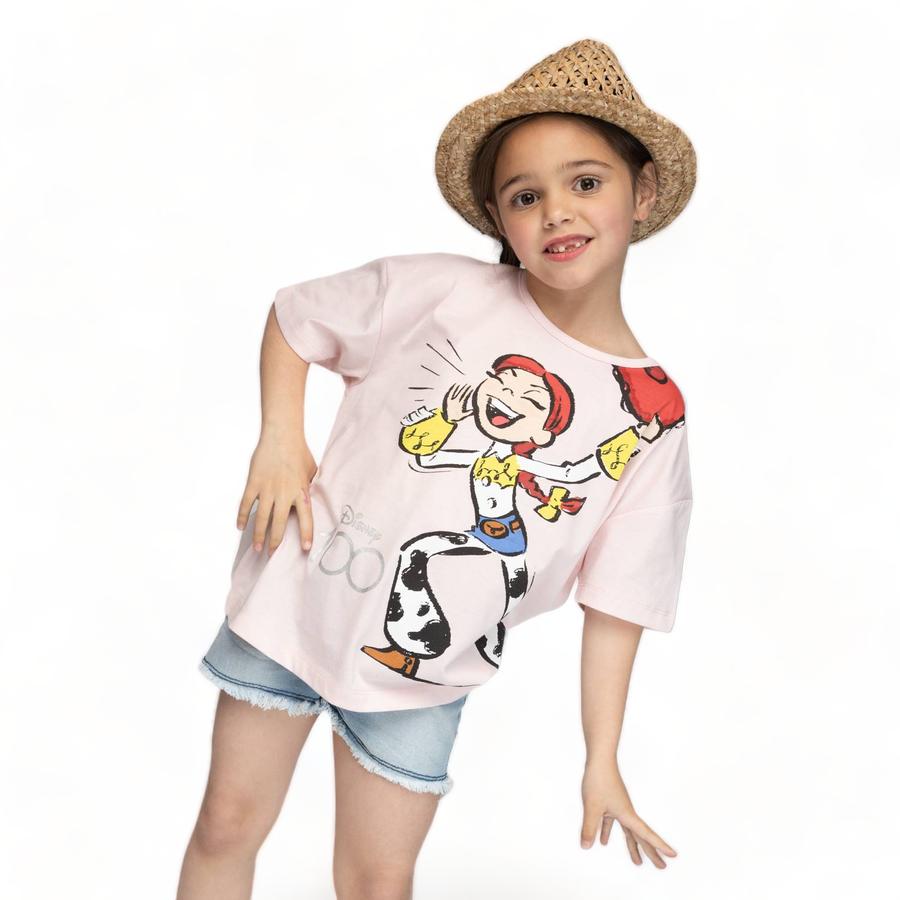 Polera Niña Disney 100 Años Jessie Rosa