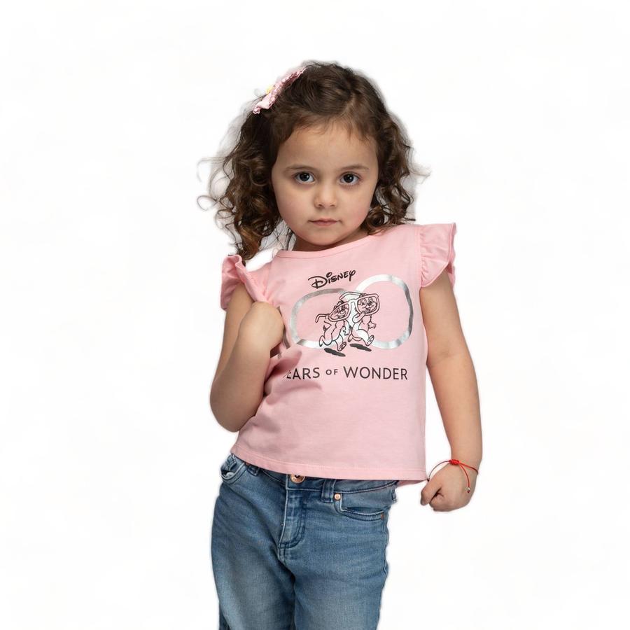 Polera Niña Disney 100 Años Ardillas Rosa