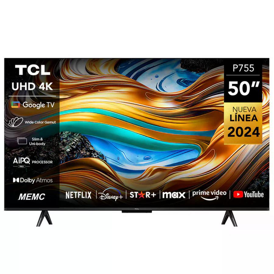 Smart Tv Led 50" 4K UHD Google Tv TCL 50P755 Negro