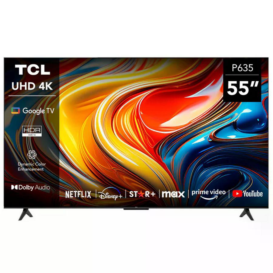 Smart Tv Led 55" 4K HDR Google Tv TCL 55P635 Negro