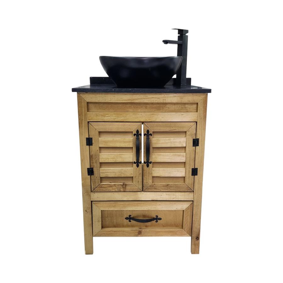 Mueble Vanotorio de Pino Terciado con Vetas 60 Cm Marrón