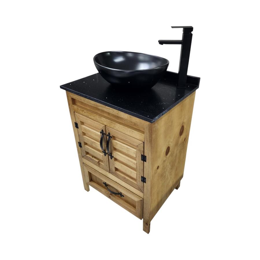 Mueble Vanotorio de Pino Terciado con Vetas 60 Cm Marrón