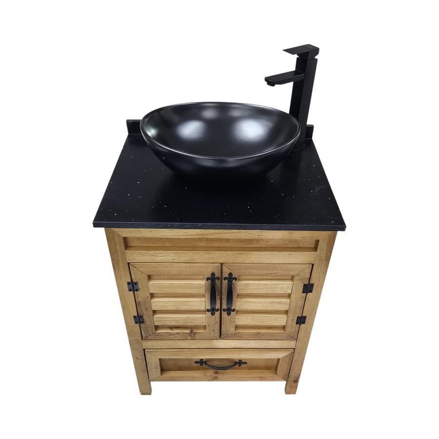 Mueble Vanotorio de Pino Terciado con Vetas 60 Cm Marrón