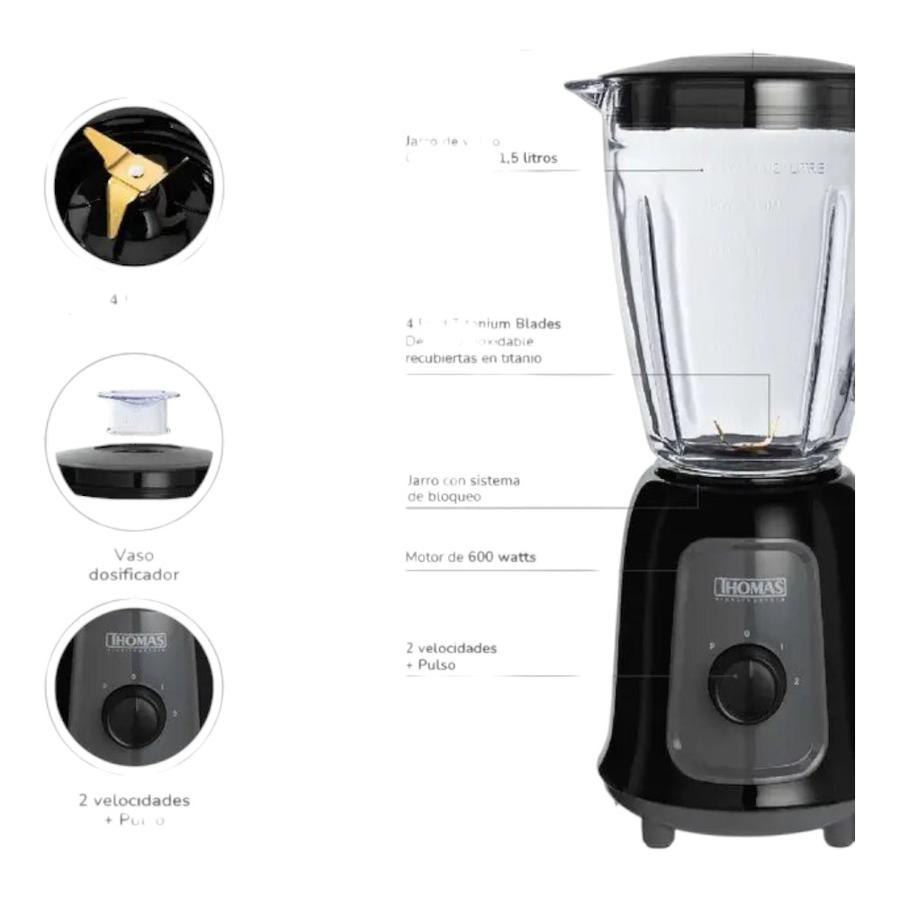 Licuadora Thomas TH-330V 600 W 1.5 Lt