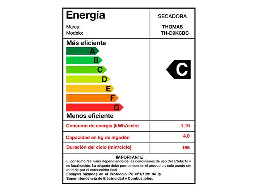 Secadora Condensación Thomas 9 Kg TH-D9KCBC