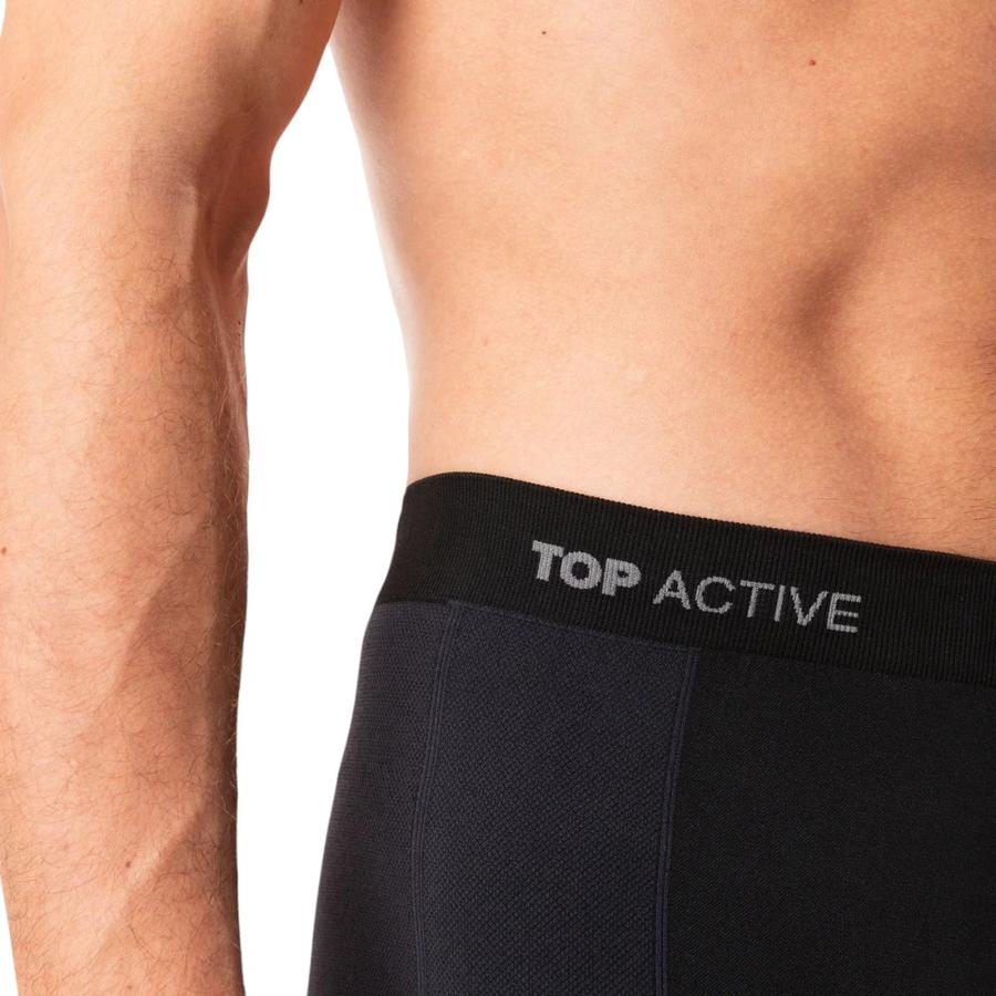 Calza Deportiva Primera Capa Microfibra Hombre TOP Negro