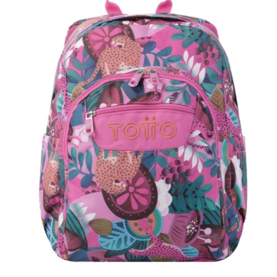 Mochila Escolar Totto Acuarela Rosado
