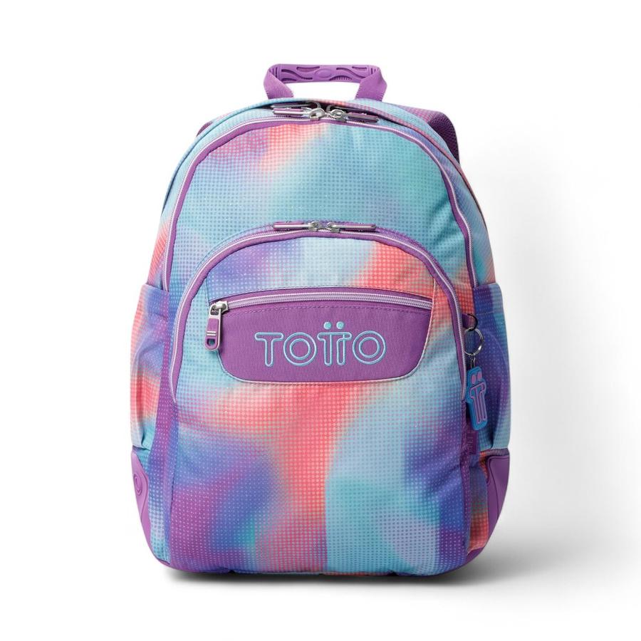 Mochila Totto Rayol Glitter 20 Litros Celeste/Morado