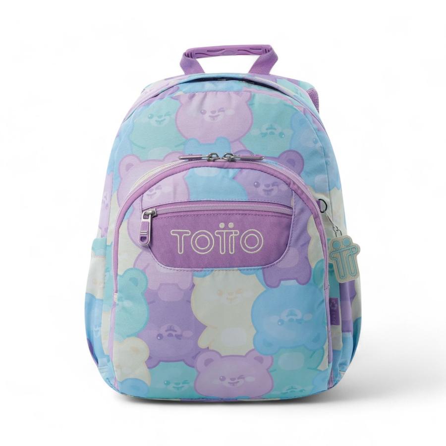 Mochila Totto Gommas 16 Litros Morado Celeste