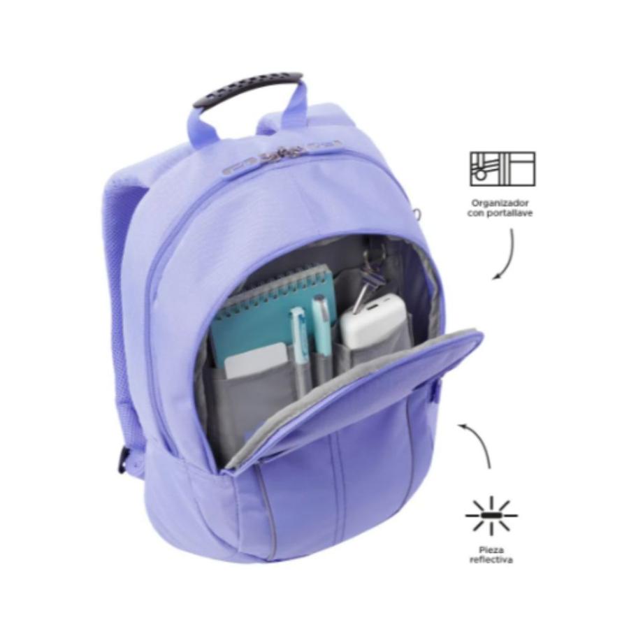 Mochila Escolar Totto Arvar Jacaranda Celeste