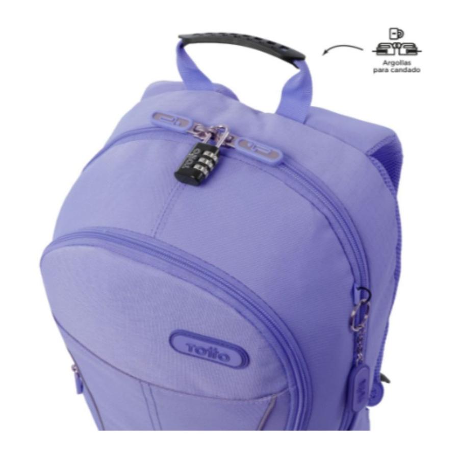 Mochila Escolar Totto Arvar Jacaranda Celeste