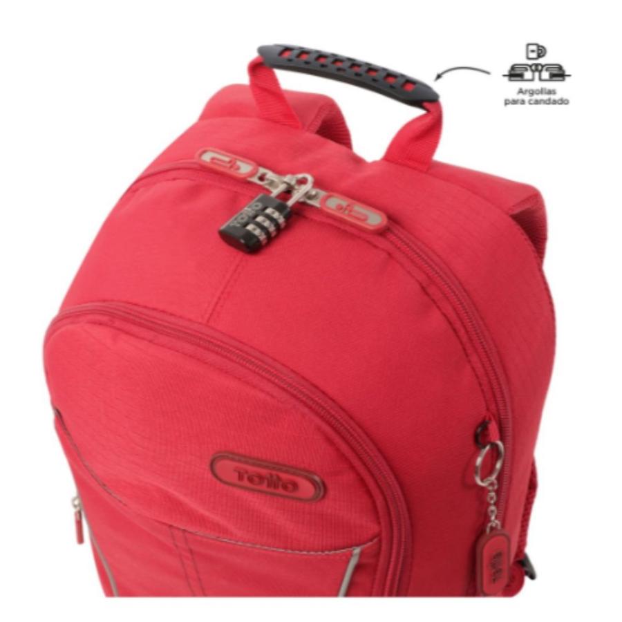Mochila Escolar Totto Arvar Rojo