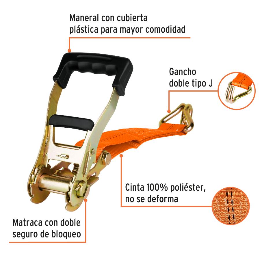 Sujetador  Truper Con Matraca Carga Máxima 3000 kg