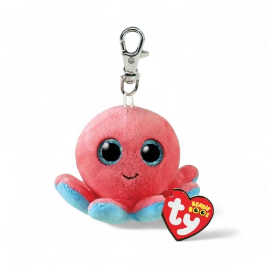 Peluche Llavero TY Beanie Boos Sheldon Pulpo Rosado/Azul