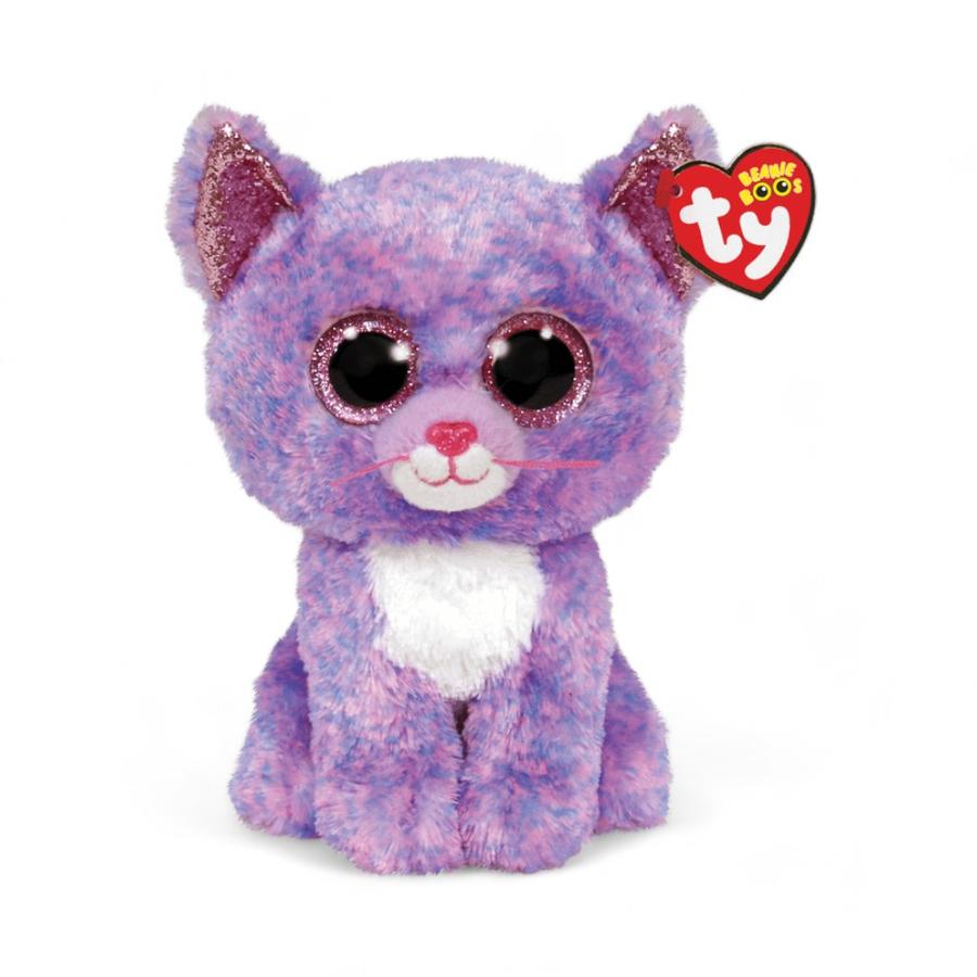 Peluche TY Beanie Boos Regular Cassidy Gato Lavanda