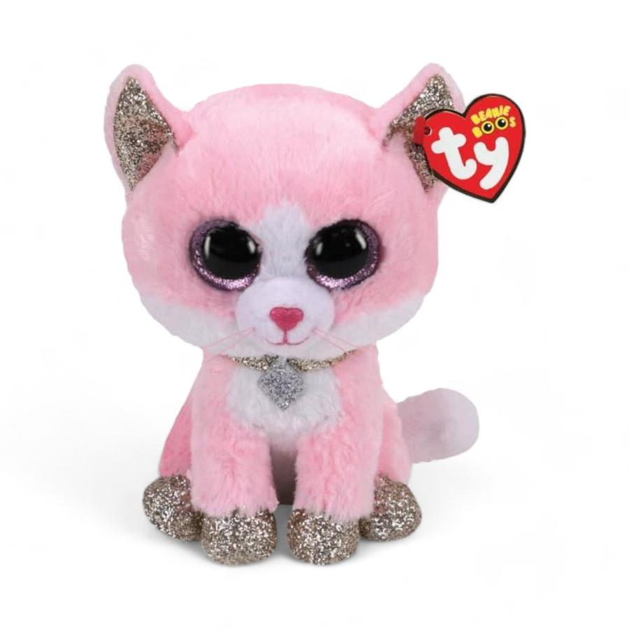 Peluche TY Beanie Boos Regular Fiona Gato Rosado