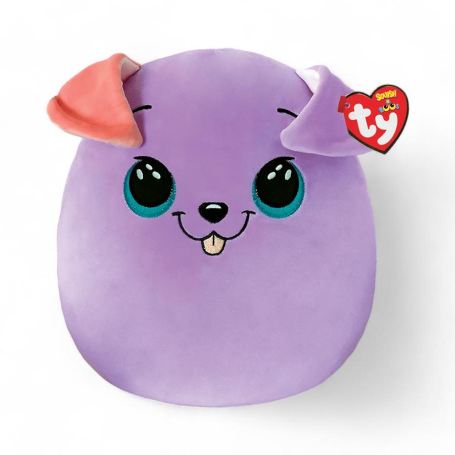 Peluche TY SquishABoos Bitsy Perro Mediano Morado