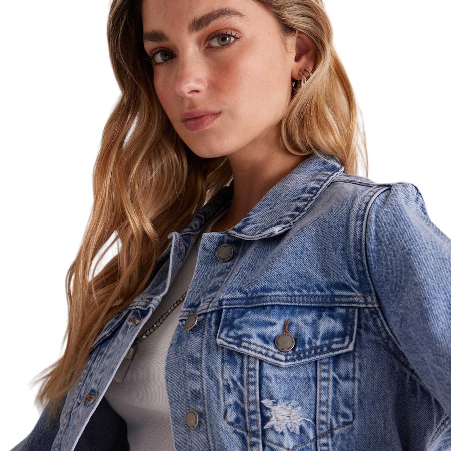 Chaqueta Umbrale Denim Mujer Azul