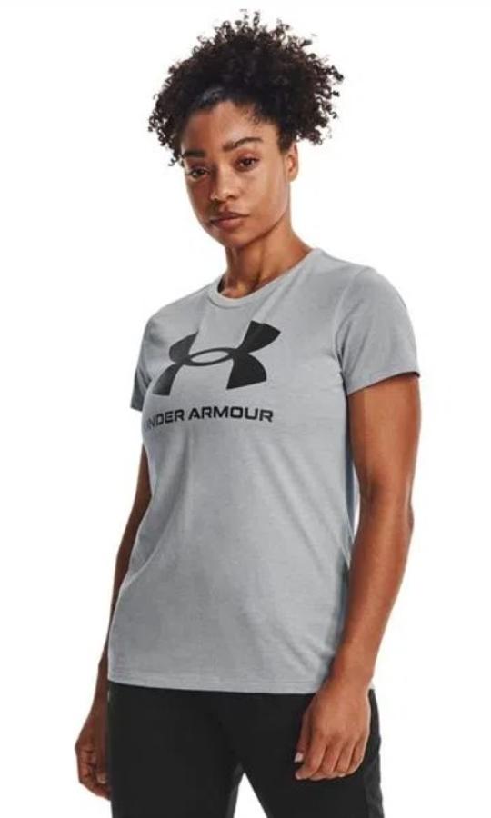 POLERA ESTAMPADA UNDER ARMOUR MUJER GRIS