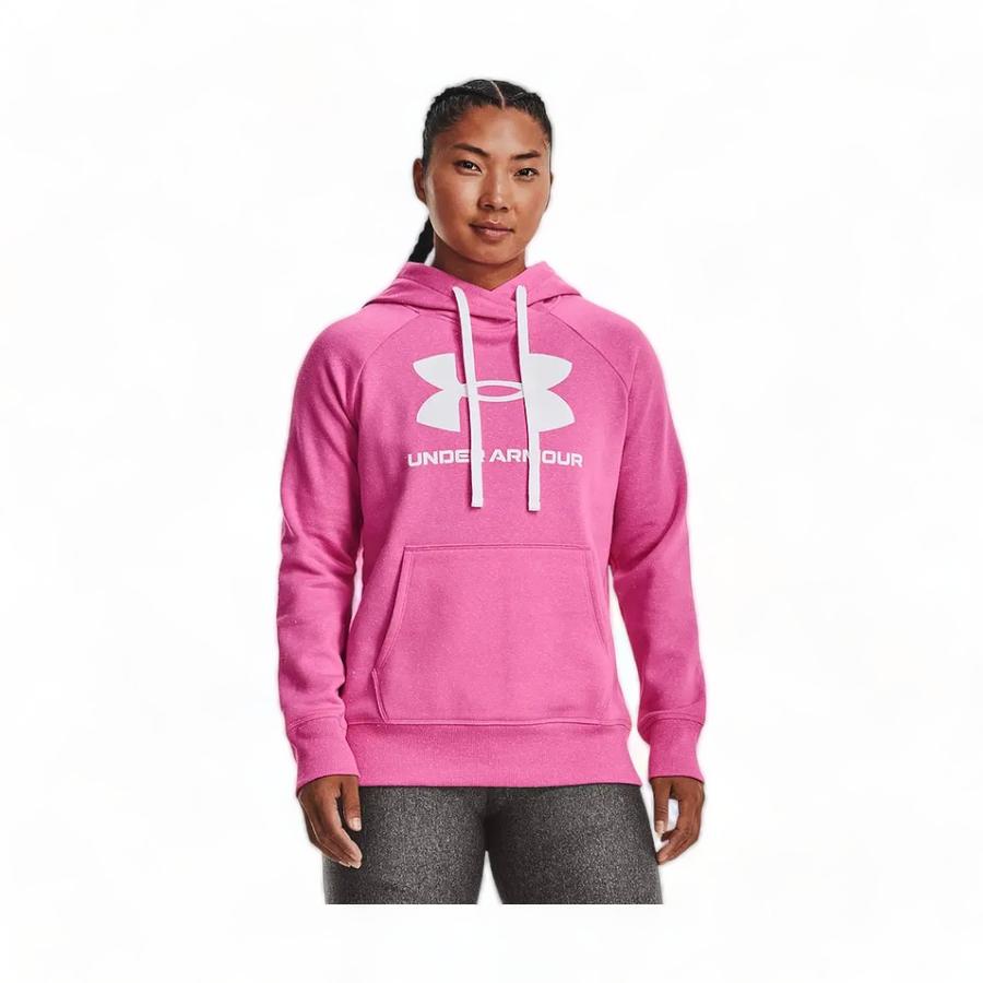 Poleron Mujer Under Armour Rival Fleece Logo Rosa