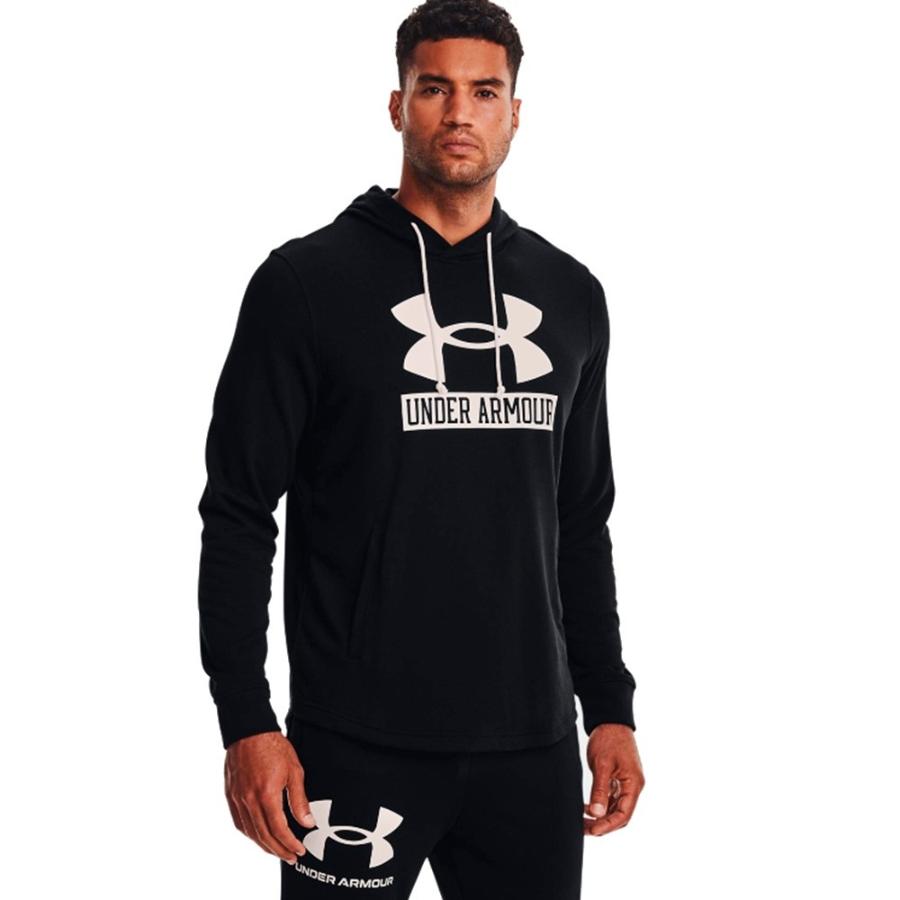 Poleron Under Armour Rival Algodon Negro Hombre