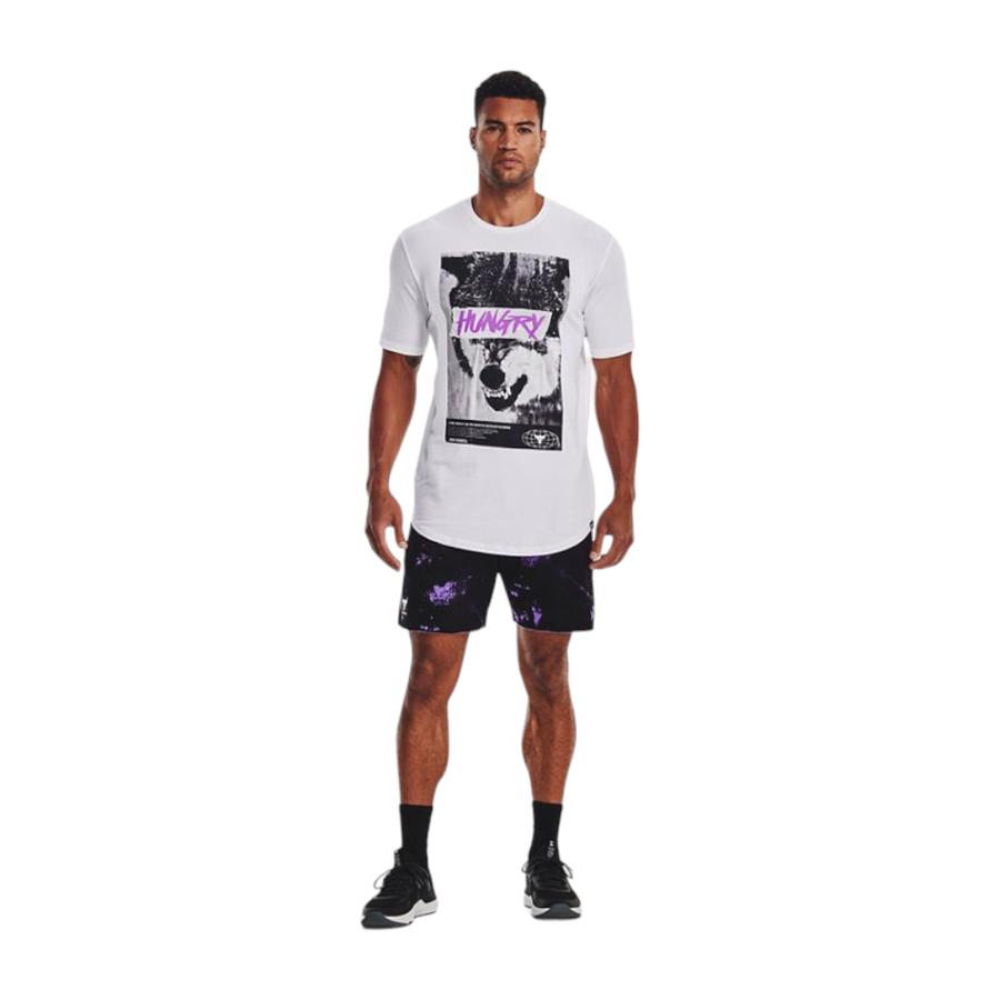 Polera Hombre Under Armour Project Rock Hungry Blanco