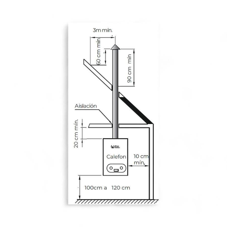 Calefón Ursus Trotter Komfortek M10-D Gas Licuado 10 Litros