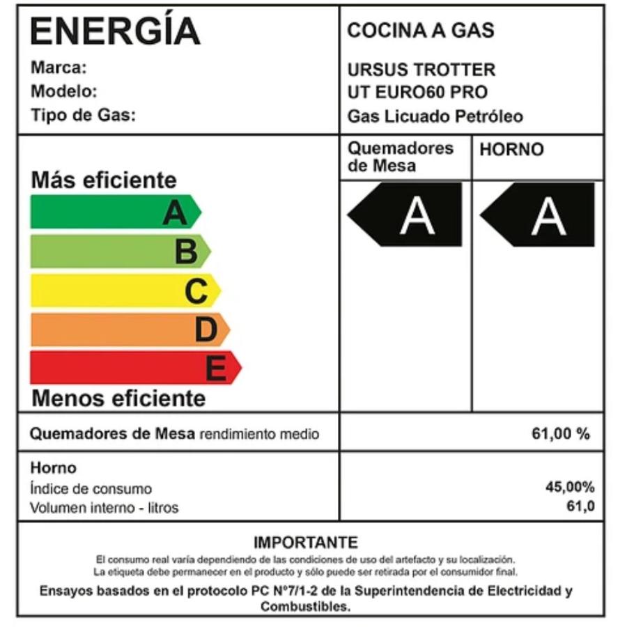 Cocina Gas Ursus Trotter Euro 60 Pro Gl