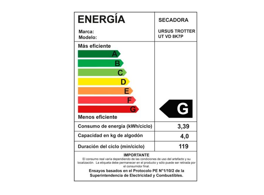 Secadora Vent Ut Vd 8kg 7p