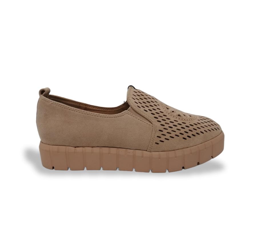 Mocasin Casual Mujer Via Rosmini Pintel Beige