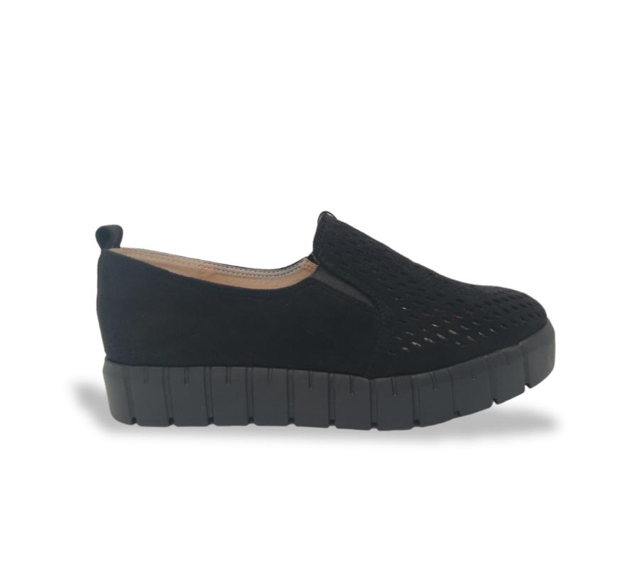 Mocasin Casual Mujer Via Rosmini Pintel Negro