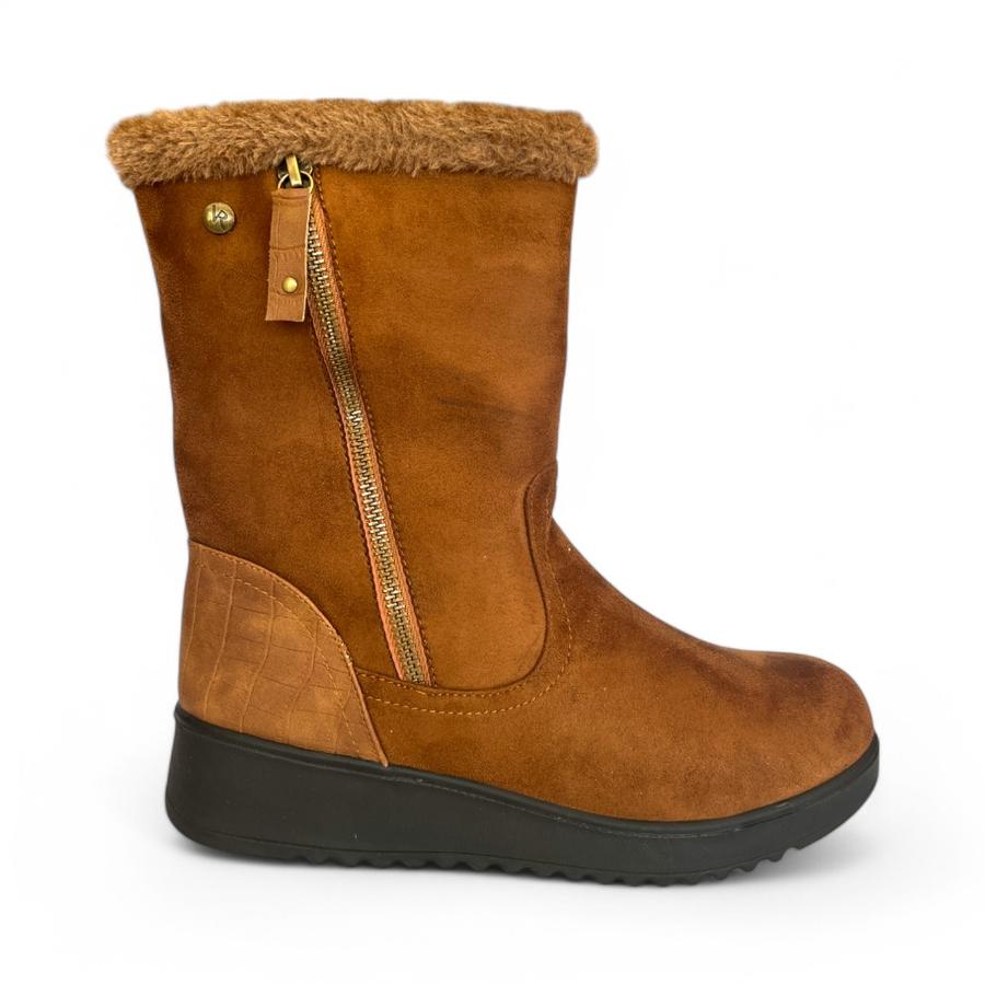 Bota Media Casual Mujer Via Rosmini Alosa Camel