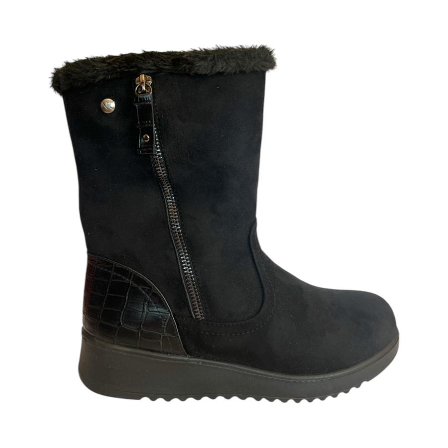 Bota Media Casual Mujer Via Rosmini Alosa Negro
