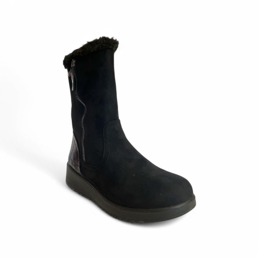 Bota Media Casual Mujer Via Rosmini Alosa Negro