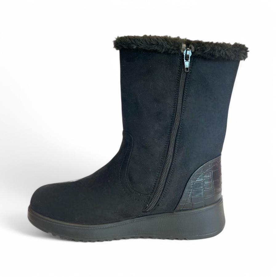 Bota Media Casual Mujer Via Rosmini Alosa Negro